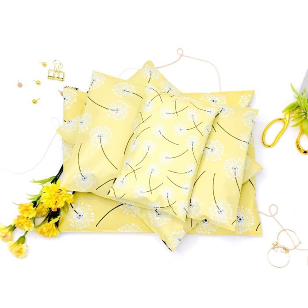 Dandelion Poly Mailers 12x15.5 Pack of 25 - Picture 3 of 6